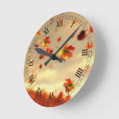 10月のブリーズクロックに乗る ラウンド壁時計 (傾斜)