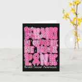 10月のブルー衣服ピンクブレストガン認識度 カード (黄色い花)