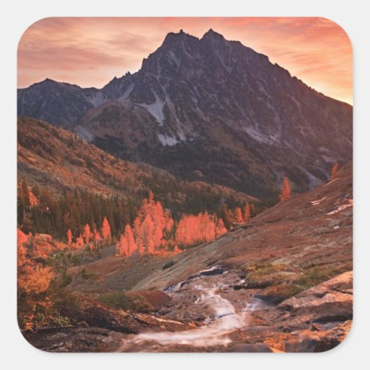 10月のヘッドライト流域 スクエアシール (正面)