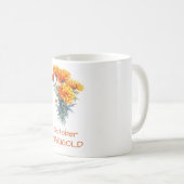 10月の一次誕生フラワーマリゴルドマグ コーヒーマグカップ (正面右)
