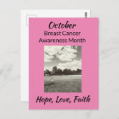 10月の乳がん啓発月間 サポート ラブ ポストカード (正面/裏面)