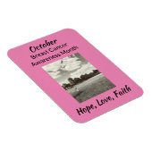 10月の乳がん認知月支援の愛 マグネット (右側)