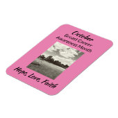 10月の乳がん認知月支援の愛 マグネット (左側)