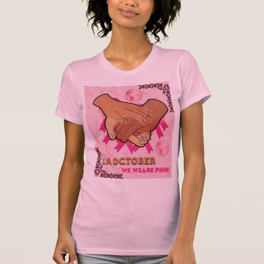 10月の乳がん認知月 Tシャツ (正面)
