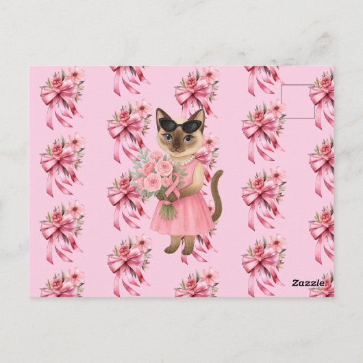 10月の乳がん認識度我々は衣服ピンク ポストカード (裏面)