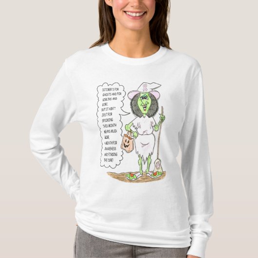 10月の乳癌の認識度1のティー Tシャツ (正面)