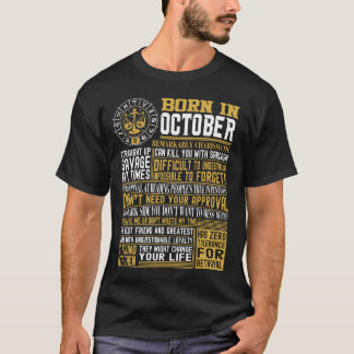 10月の事実で生まれて下さい Tシャツ