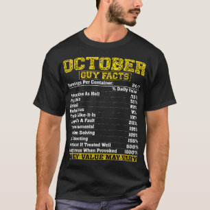 10月の人の栄養物の事実の天秤座の蠍座の誕生日 Tシャツ