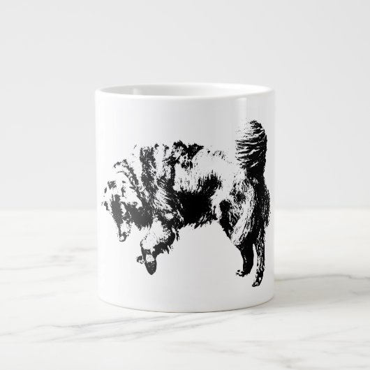 10月の光の中で静かな時計 ジャンボコーヒーマグカップ (正面)