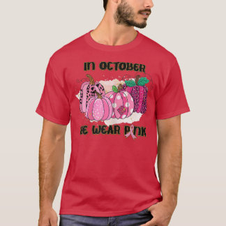 10月の女性We衣服ピンクブレストガンプック Tシャツ