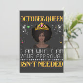 10月の女王、私は私自身よ。あなたの承認は必要ない 招待状 (スタンド正面)