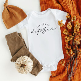 10月の妊娠の発表であなたを参照 ベビーボディスーツ