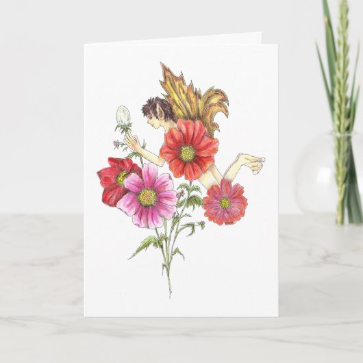 10月の妖精の誕生日 カード (正面)