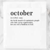 10月の定義 長方形シール (バッグ)