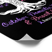 10月の家庭内暴力の乳がん認識度 ポスター (角)