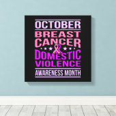 10月の家庭内暴力認識度月のサポート キャンバスプリント (インサイチュ (ウッドフロア))