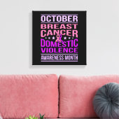 10月の家庭内暴力認識度月のサポート キャンバスプリント (インサイチュ (リビング))