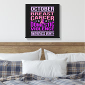 10月の家庭内暴力認識度月のサポート キャンバスプリント (インサイチュ (寝室))