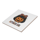 10月の少女のかぼちゃのリボン ハロウィンベクター デザイン_1 タイル (側面)