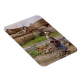 10月の庭のおばあちゃん マグネット (右側)