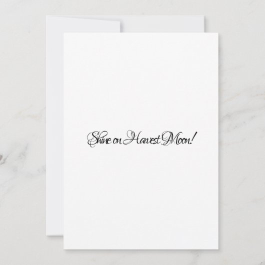 10月の月と結婚式の招待状 招待状 (裏面)