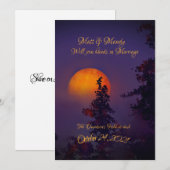 10月の月下婚礼招待状 招待状 (正面/裏面)