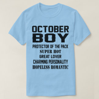 10月の男の子の誕生日プレゼントのおもしろいなMemsのTシャツ Tシャツ