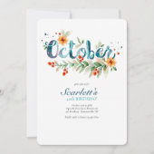 10月の祝い 招待状 (正面)