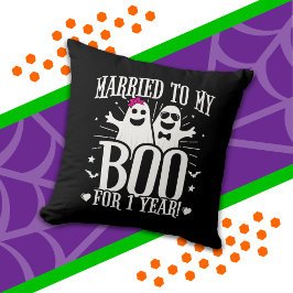 10月の結婚記念日 面白い1周年 クッション