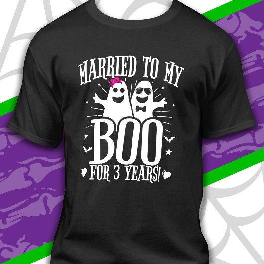 10月の結婚記念日 面白い3周年 Tシャツ