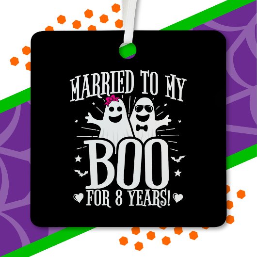 10月の結婚記念日 面白い8周年記念 メタルオーナメント
