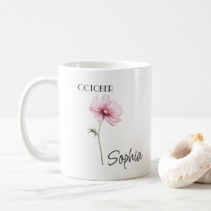 10月の花 パーソナライズ コーヒーマグカップ