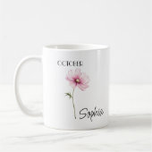 10月の花 パーソナライズ コーヒーマグカップ (左)