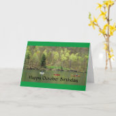 **10月の誕生日は**秋カードとして美しい カード (黄色い花)