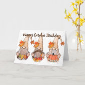 **10月の誕生日は**秋カードとして美しい カード (黄色い花)