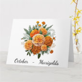 10月の誕生日カード カード (黄色い花)