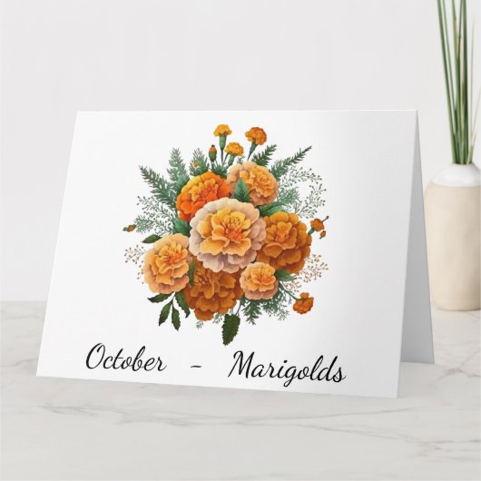 10月の誕生日カード カード (正面)