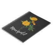 10月の誕生日ギフトmarigold花のヴィンテージ ノートブック (左側)