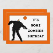 10月の誕生日パーティー 招待状 (正面/裏面)