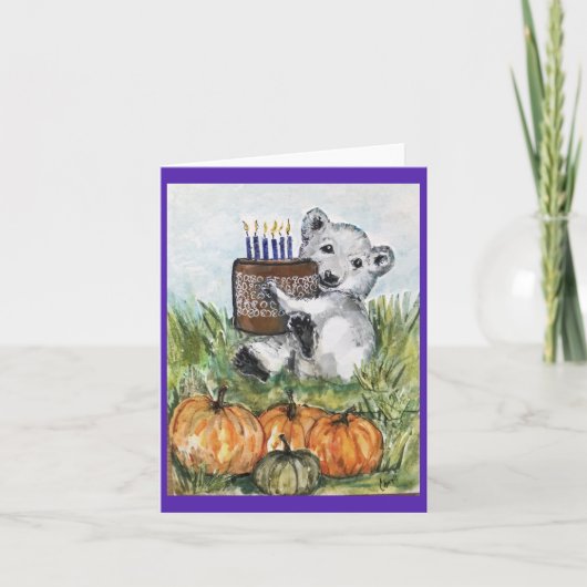 10月の誕生日挨拶 シーズンカード (正面)