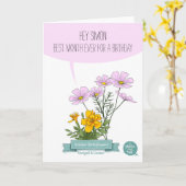 10月の誕生日生まれカード(月最高の内) カード (黄色い花)