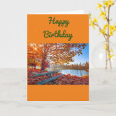 **10月の誕生日** カード (黄色い花)