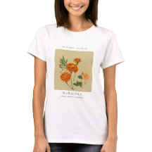 10月の誕生月フラワーのTシャツ