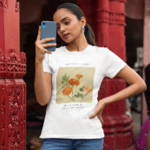 10月の誕生月フラワーのTシャツ