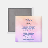 10月の誕生石オパールデザイン マグネット (正面/裏面)