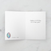 10月の誕生石オパール誕生日 カード (内部)