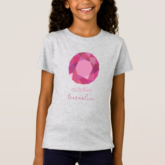 10月の誕生石トルマリン Tシャツ (正面)