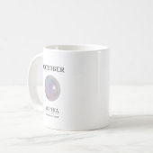 10月の誕生石 誕生日 名前 オパール コーヒーマグカップ (正面左)