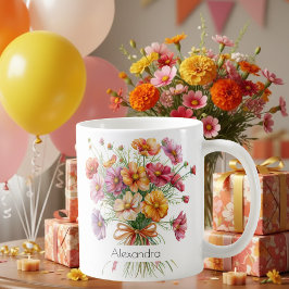 10月の誕生花マグ | マリーゴールド コーヒーマグカップ