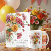 10月の誕生花マグ | マリーゴールド コーヒーマグカップ